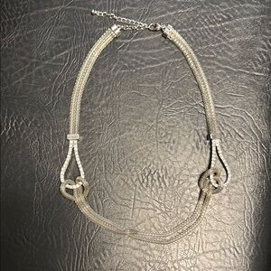 Elegant Silver Knot Necklace